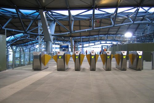 Metcard barriers on the Collins Street concourse