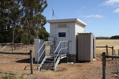 Tin shed country telephone exchange at Maroona, Victoria