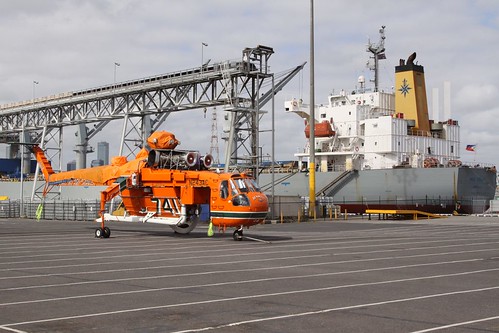 Erickson Air-Crane firefighting helicopter N243AC at Appleton Dock