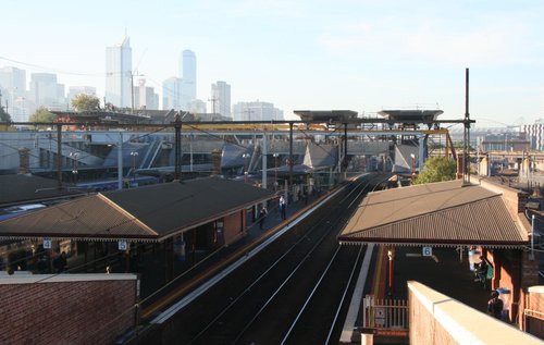 Two out of three concourse roof units in place