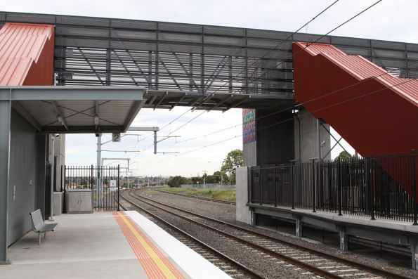 Looking down the line at Coolaroo station