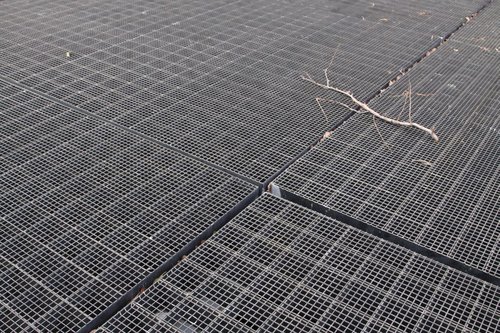 Fine welded mesh covers the top of the draft relief shaft