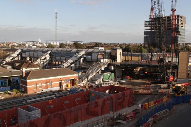 Overview of the works to the northern side of Footscray station