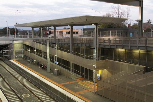 Ramps from the concourse to the down end of Mitcham platform 1