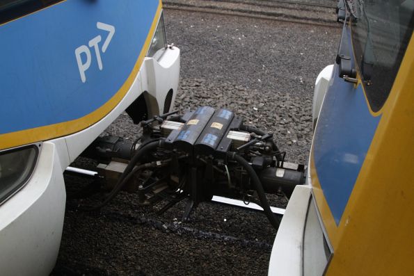 Dellner coupler linking two Siemens trains