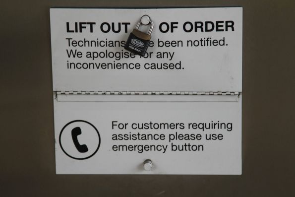 Broken down lift at Sunshine station