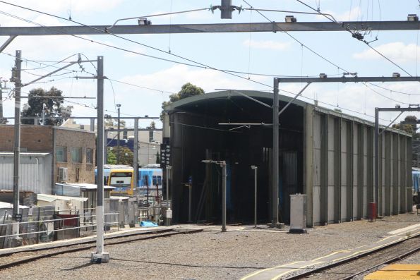 Train wash at Epping Workshops