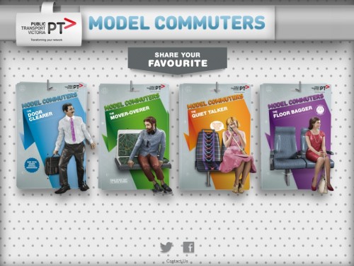Screenshot of the PTV Model Commuters website