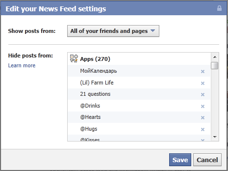 270 blocked Apps on Facebook